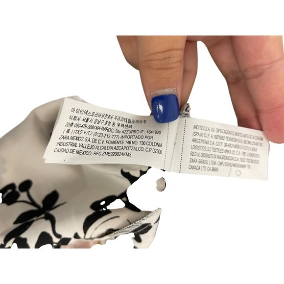 Zara Women Midi Dress Small Multicolor Satin Effect Patchwork Print 8826/181 NWT - Picture 9 of 16